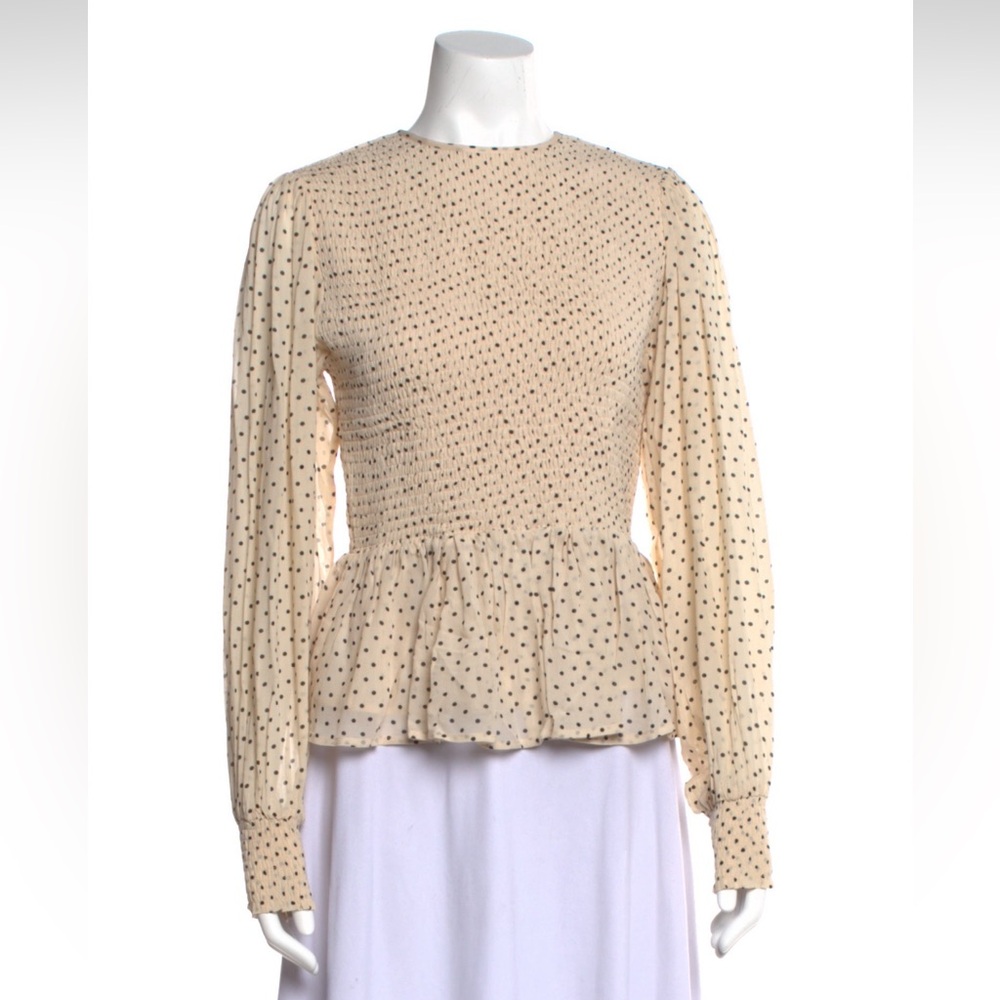 Ganni Polka Dot Blouse